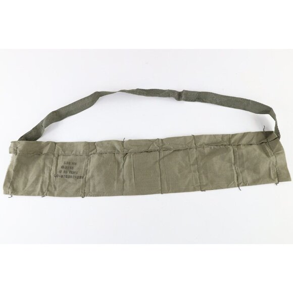Vintage 80s 1986 Military 5.56mm M855 10 Round Clips 7 Pocket Ammo Holder Bag